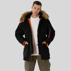 Парка Alpha Industries N-3B Slim Fit Black (Черная)