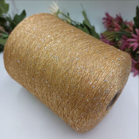 Sequin Lurex люрекс с пайеткой 3000м/100гр 023 Золотой песок галографическая пайетка