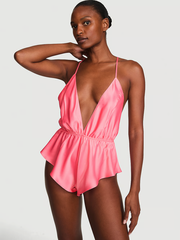 САТИНОВЫЙ РОМПЕР РАЗЛЕТАЙКА VICTORIA'S SECRET