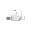 Duravit D-Neo DE495901616 Тумбочка подвесная компакт, 260x1000x550 мм, 1 открытое отделение на левой стороне, цвет: Black Oak
