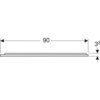 Geberit Option Plus 502.783.00.1 Зеркало с подсветкой с прямым и непрямым освещением, 90x70см, Серебристые оттенки / Матированный алюминий