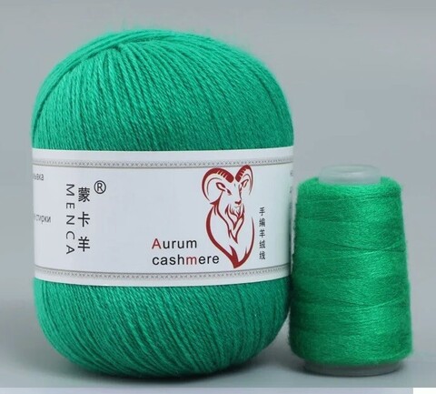 Пряжа Aurum Cashmere 934 яркая зелень