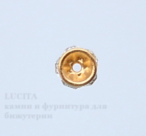 77503 Бусина - рондель Сваровски Crystal (цвет - античное золото) 3х2 мм ()