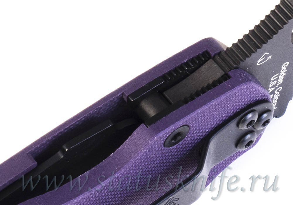 Нож Spyderco C81GPPRBK2 Paramilitary 2 Black Cru-Wear Purple G-10
