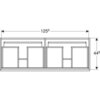Geberit Renova Plan 869531000 Тумба под раковину, 129x58.5x47.3см, Темно-серый / Матовое покрытие