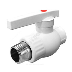 Кран шаровой PP-R белый Дн 20х1/2" НР VALFEX 10144220