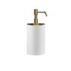 Gessi Rilievo 59537#726 Дозатор для жидкого мыла, настольный, колба белая, цвет warm bronze brushed pvd
