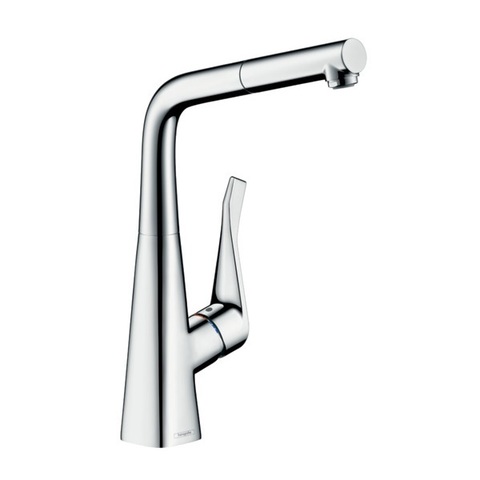 Hansgrohe Metris M71 14821000 Смеситель для кухни с выдвижным изливом и лейкой