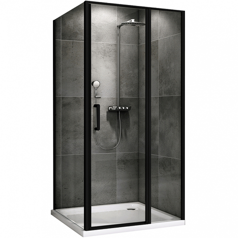 Abber Sonnenstrand AG04120BS-S75B Душевой уголок, 120x75x195, цвет: чёрный