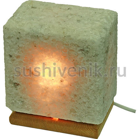 Соляная лампа из Каменной соли на деревянной подставке - 3