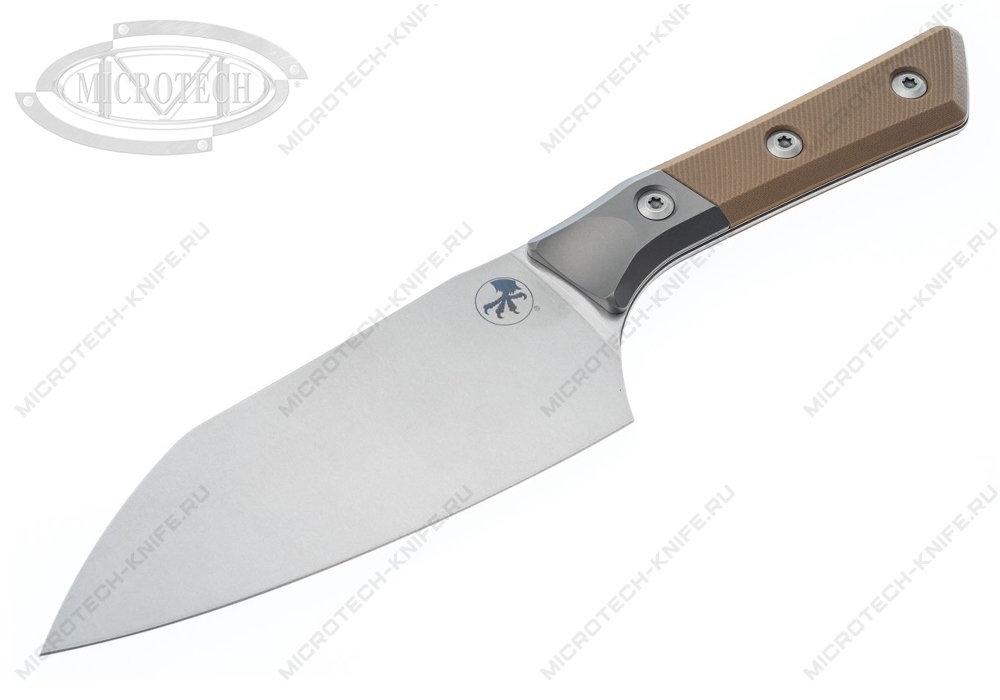 Нож Microtech Kitchen Santoku Bolster Tan G-10 3200B-10CE
