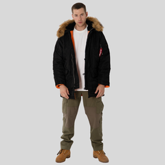 Парка Alpha Industries N-3B Slim Fit Black (Черная)