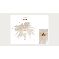 Светильник подвесной Feather Palm White Ø60cm