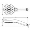 TOTO SHOWERS TBW01011E1A Ручной душ, 110x75x248мм, трёхрежимный, Comfort Wave, Active Wave, Warm Spa, цвет: хром