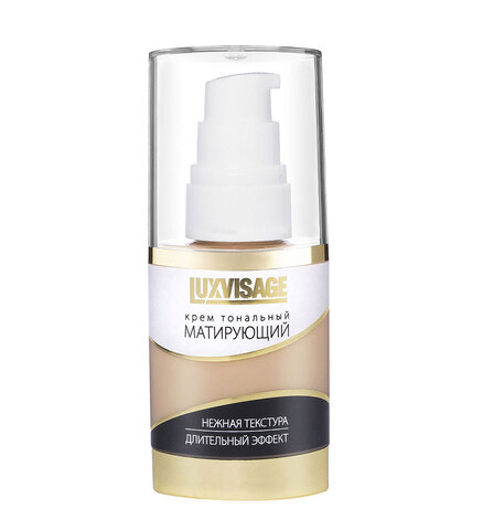 LuxVisage Крем тональный Матирующий тон 01фарфоровый