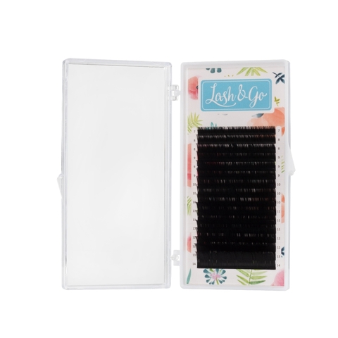 Черные ресницы Lash&Go 0.10/L/13 mm (16 линий)
