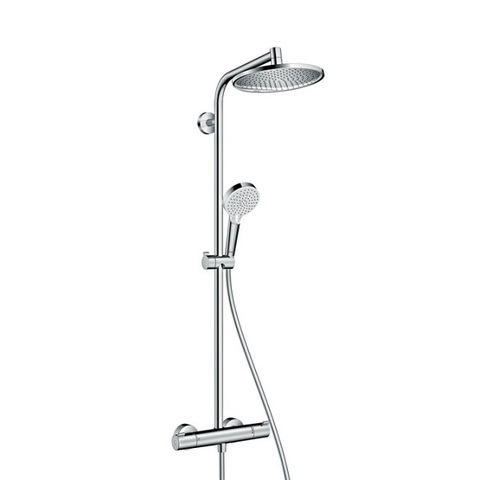 Hansgrohe Crometta S 27267000 Душевая система с термостатом внешнего монтажа 120,1 см с верхней лейкой 24х24 см