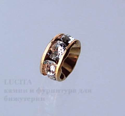77506 Бусина - рондель Сваровски Crystal (цвет - античное золото) 6х3 мм ()