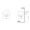 TOTO SHOWERS TBW01014R Подключение для шланга, 54x49x54мм, цвет: хром