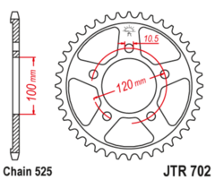 Звезда ведомая JTR702 40