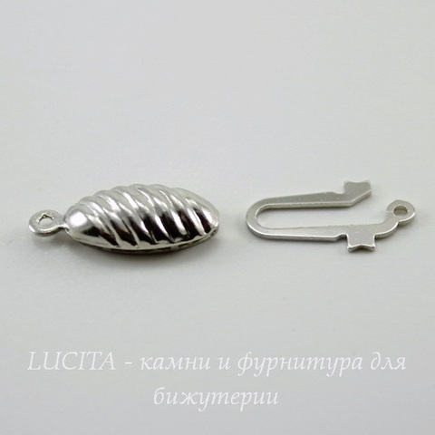 Замок из 2х частей (цвет - платина) 22х9х5 мм