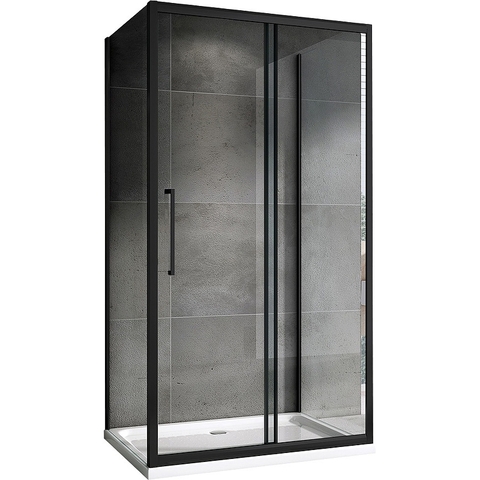 Abber Schwarzer Diamant AG30110BH-S50B-S50B Душевой уголок, 110x50x195, цвет: чёрный