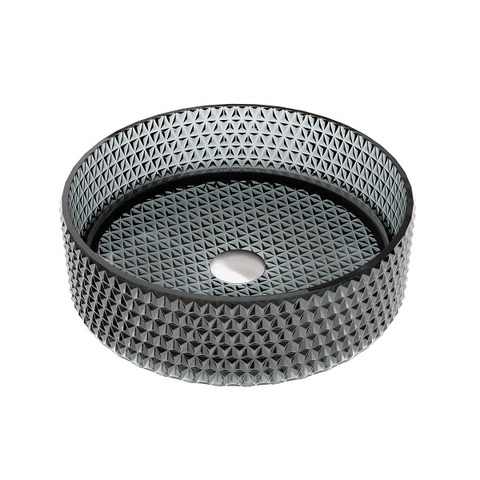 Ceramica Nova Cristal CN6060 Умывальник чаша накладная круглая, 36x36, цвет: чёрный