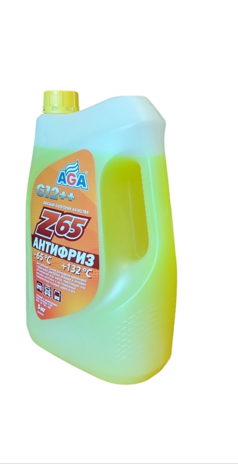 Антифриз AGA Z-65 G12++ готовый -65C желтый 5кг