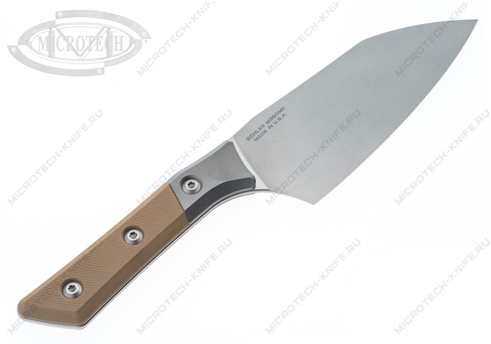 Нож Microtech Kitchen Santoku Bolster Tan G-10 3200B-10CE