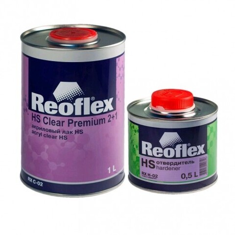 REOFLEX Лак 2+1 HS REOFLEX Premium (1л+отв.0,5л) (к-т)