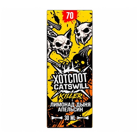 Жидкость HOTSPOT x CATSWILL Salt 2% ULTRA 70mg - Лимонад Дыня Апельсин
