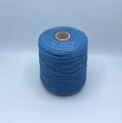 Бобинная пряжа (пр.Италия), art.Cotone, 350м/100 гр. 100%Хлопок, цвет-Темно-голубой , арт.34730