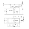 Duravit Cassia 7513110000 Кухонная мойка 80 1160x510, белая