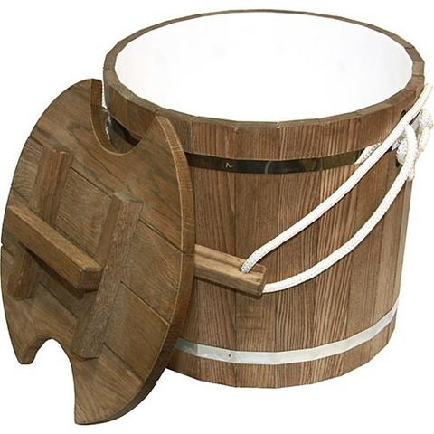 Запарник с крышкой дубовый, 20л - 3