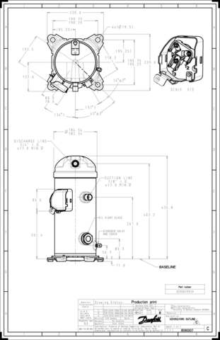 Компрессор спиральный Danfoss VZH065CGANB ( 120G0152 )