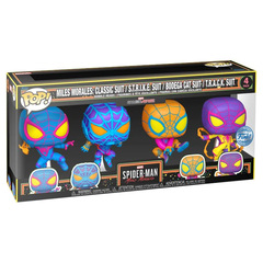 Funko POP! Marvel. Spider-Man: Miles Morales (Blacklight Exc) 4PK