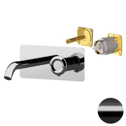 Remer Element ET15KBCFP Смеситель для раковины, цвет: черный хром брашированный