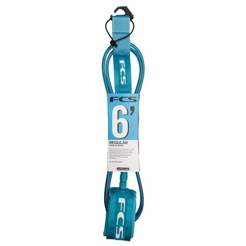 Лиш FCS 6' Regular Leash 7mm Teal