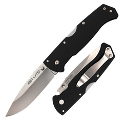 Фото Нож складной Cold Steel Air Lite Drop Point, сталь AUS-10A, рукоять G10, черный