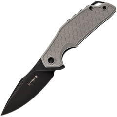 Фото Складной нож Mr.Blade Wyvern blackwash сталь AUS-8, рукоять Grey FRN