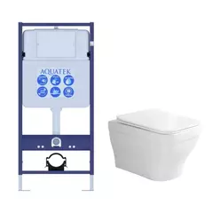 Aquatek Амадео SET AQUATEK АМАДЕО Инсталляция с унитазом, цвет: белый фото