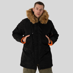 Парка Alpha Industries N-3B Slim Fit Black (Черная)