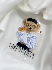 Термонаклейка мишка "Take It Easy"