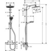 Hansgrohe Crometta S 27267000 Душевая система с термостатом внешнего монтажа 120,1 см с верхней лейкой 24х24 см
