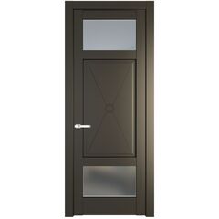 Межкомнатная дверь эмаль Profil Doors 1.3.2PM перламутр бронза остеклённая