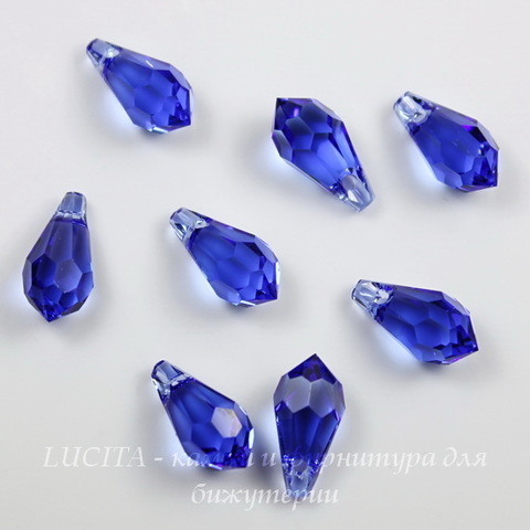 6000 Подвеска Сваровски Drop Sapphire (11х5,5 мм)