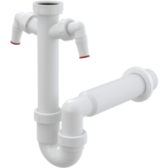 Alcaplast A82-DN50 Сифон трубчатый с накидной гайкой 6/4