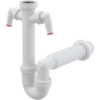 Alcaplast A82-DN50 Сифон трубчатый с накидной гайкой 6/4" и двумя подводками