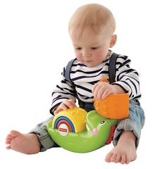 Fisher Price Пирамидка Крокодил Складывай и качай (CDC48)