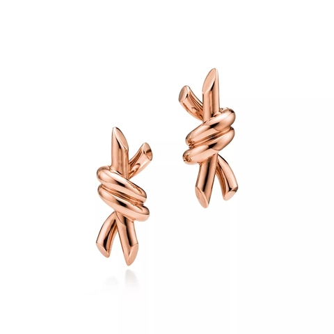 Серьги из розового золота 18k,Tiffany 💠Knot